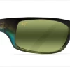 FlightSunglasses Sport Maui Jim Peahi 202 Sunglasses- Mahi Mahi With Polarized Blue Hawaii, Maui HT, HCL Bronze, Grey Lens