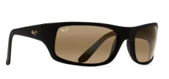 FlightSunglasses Maui Jim Peahi 202 Sunglasses- Matte Black Rubber With Polarized Blue Hawaii Lens