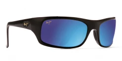 FlightSunglasses Sport Maui Jim Peahi 202 Sunglasses-Gloss Black With Polarized Neutral Grey Lens