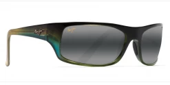 FlightSunglasses Sport Maui Jim Peahi 202 Sunglasses- Mahi Mahi With Polarized Blue Hawaii, Maui HT, HCL Bronze, Grey Lens