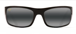 FlightSunglasses Sport Maui Jim Peahi 202 Sunglasses-Gloss Black With Polarized Neutral Grey Lens