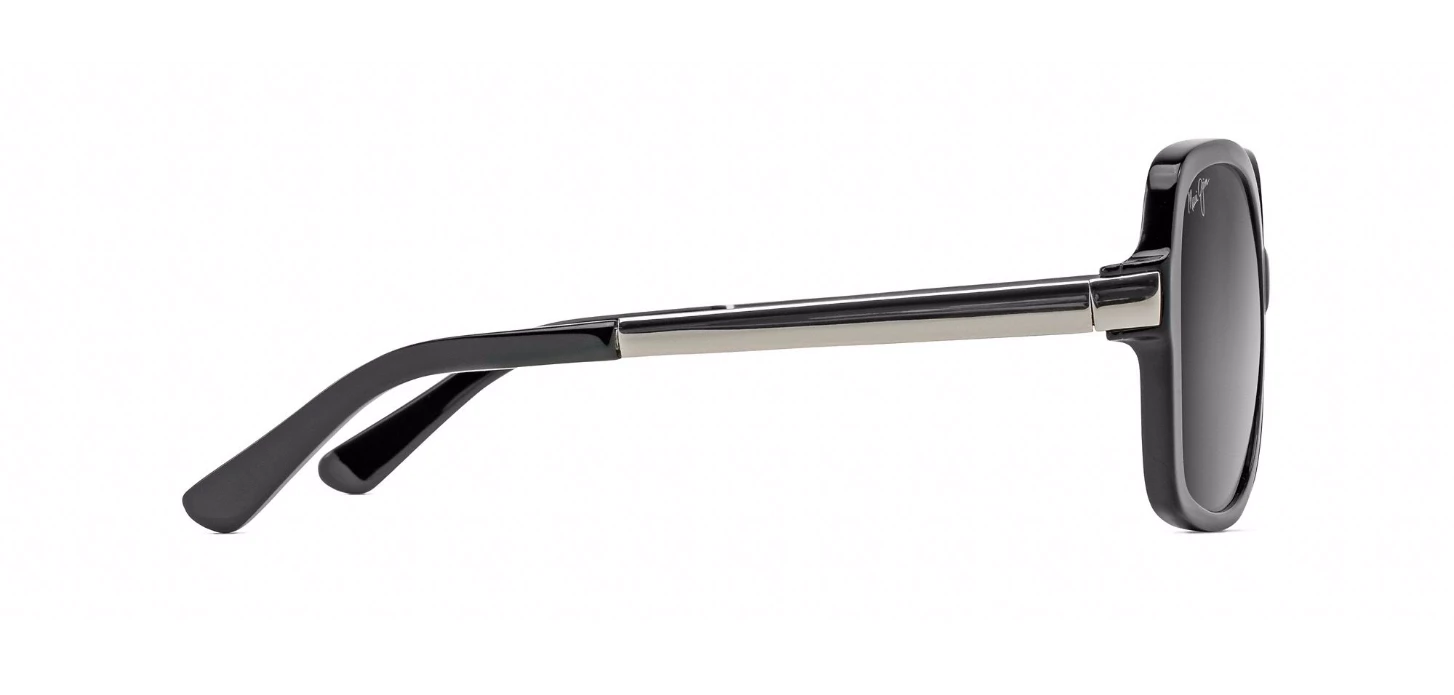 FlightSunglasses Maui Jim Melika 760 Sunglasses<span>- Black Gloss With Silver Temples, Grey Lens</span> 5 FlightSunglasses Maui Jim Melika 760 Sunglasses- Black Gloss With Silver Temples, Grey Lens