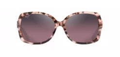 FlightSunglasses Maui Jim Melika 760 Sunglasses- Pink Tortoise With Rose Gold Temples, Maui Rose Lens