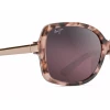 FlightSunglasses Maui Jim Melika 760 Sunglasses- Pink Tortoise With Rose Gold Temples, Maui Rose Lens