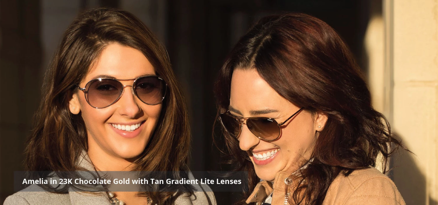 FlightSunglasses Randolph Amelia Sunglasses AA011<span>- 23K Chocolate Gold, Northern Lights Lenses</span> 8 FlightSunglasses Randolph Amelia Sunglasses AA011- 23K Chocolate Gold, Northern Lights Lenses